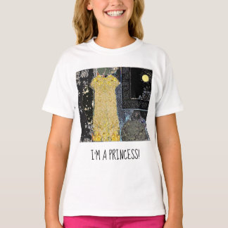 T-shirt La robe d'or "Je suis une princesse" Ruffle T