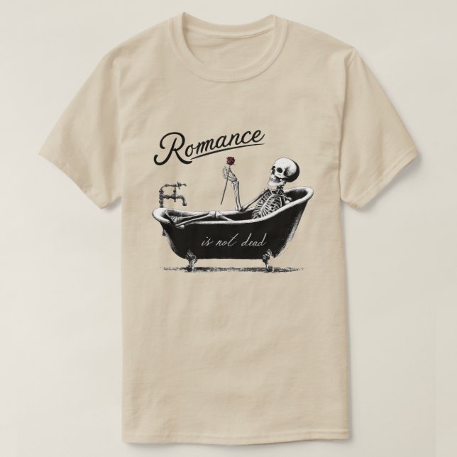 T-shirt La romance n'est pas morte (Design devant)