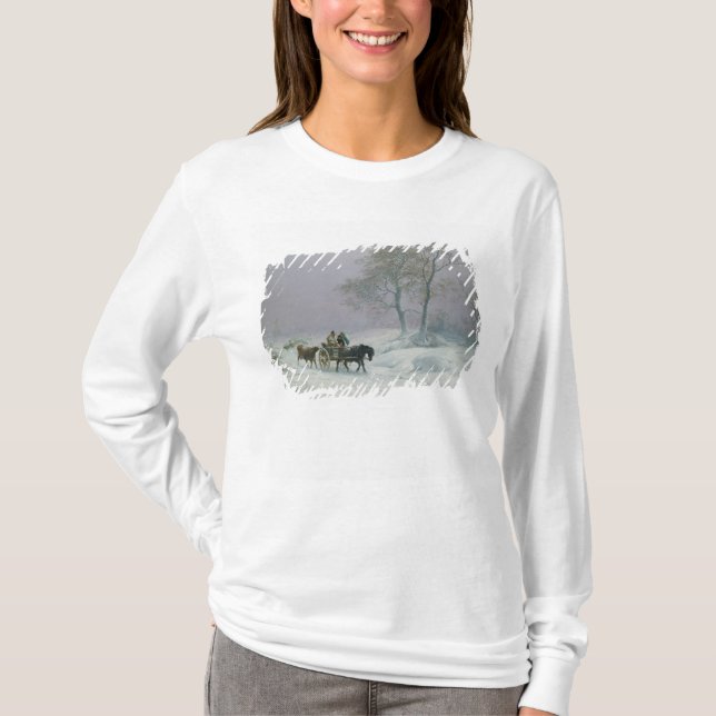 T-shirt La route hivernale à lancer sur le marché (Devant)