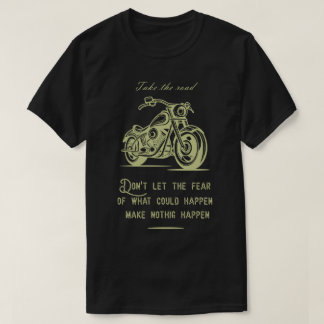 T-shirt La route, un design moto.