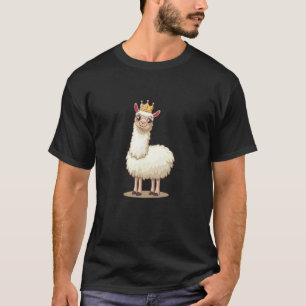 T-shirt La royauté rencontre la comédie avec le lama couro