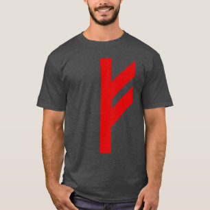 T-shirt La Rune Fehu (rouge)