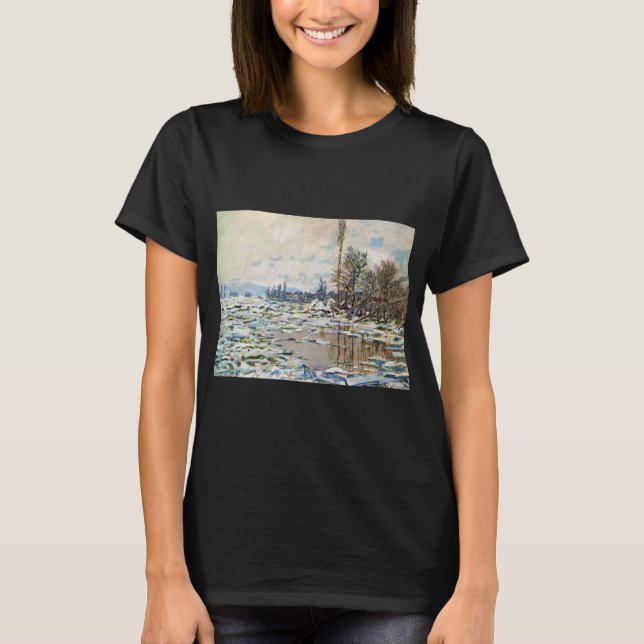 T-shirt La rupture de la glace par Claude Monet (Devant)