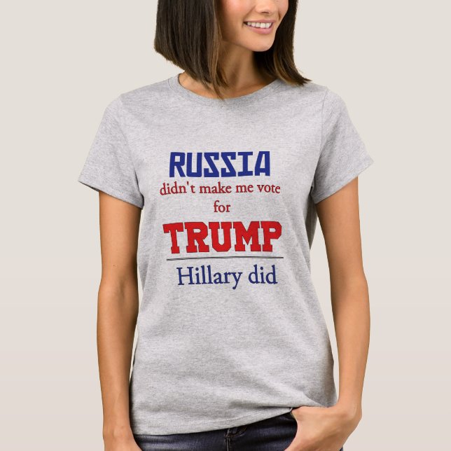 T-shirt La Russie, atout, Hillary (Devant)