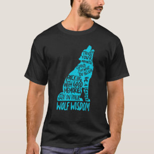 T-shirt La sagesse du loup Loup Loups merveilleux Motivati