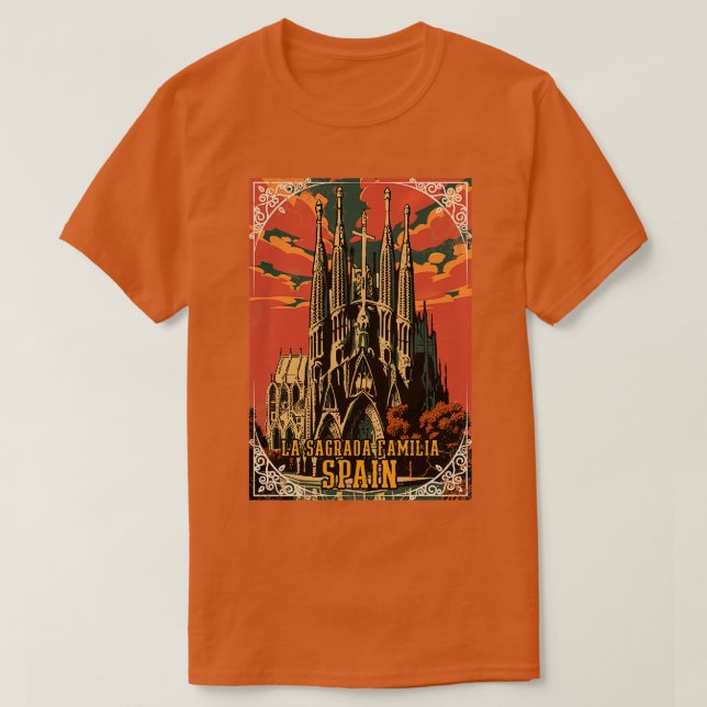 T-shirt La Sagrada Familia Espagne Patrimoine espagnol (Design devant)