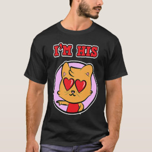 T-shirt La Saint-Valentin pour femmes chats Je suis à lui