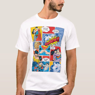 T-shirt La Saint-Valentin Superman Collage de bandes des