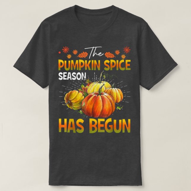 T-shirt La saison des épices citrouilles a commencé l'auto (Design devant)