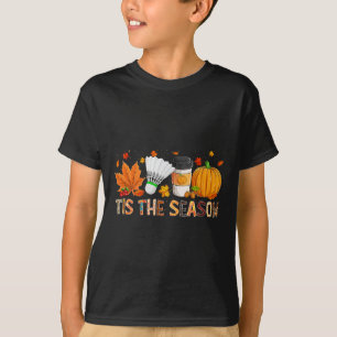 T-shirt La saison Leopard Citrouille Badminton Halloween F