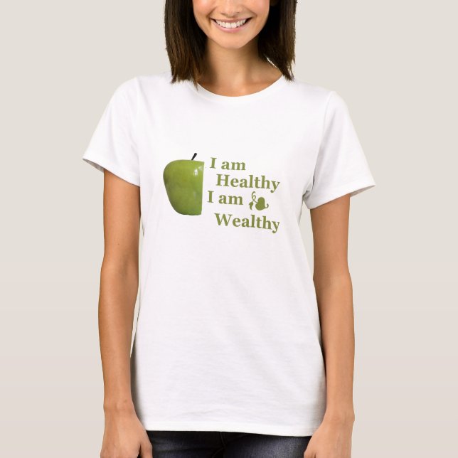 T-shirt La santé, c'est la motivation de la richesse, c'es (Devant)
