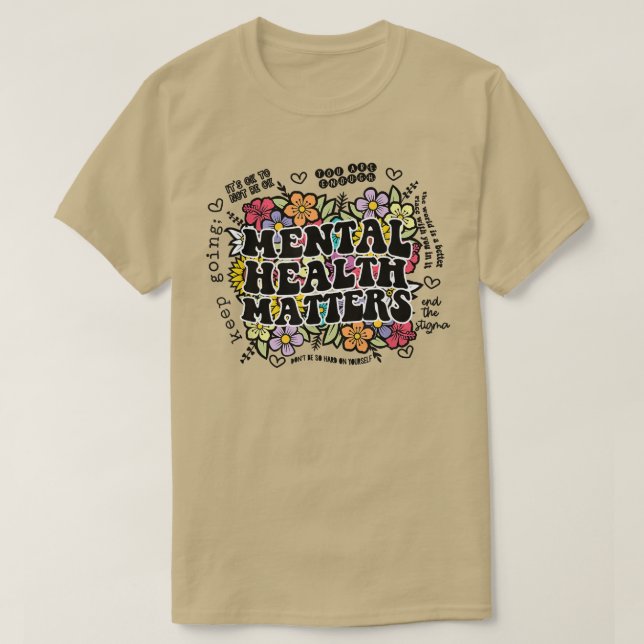 T-shirt La santé mentale, les enjeux Cadeau Maladie cérébr (Design devant)