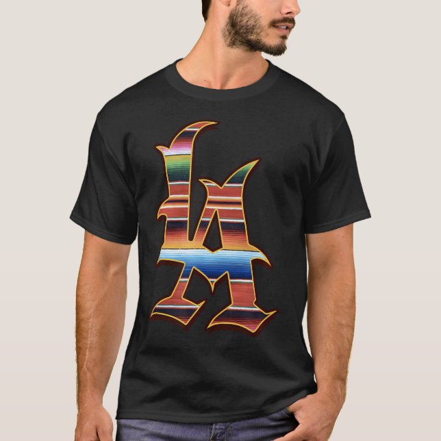 T-shirt La Sarape Los Angeles La Sarape East La Baseball M (Devant)