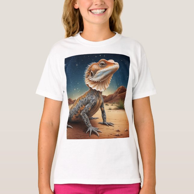 T-shirt La scène sauvage de Lizard à cou cassé (Devant)