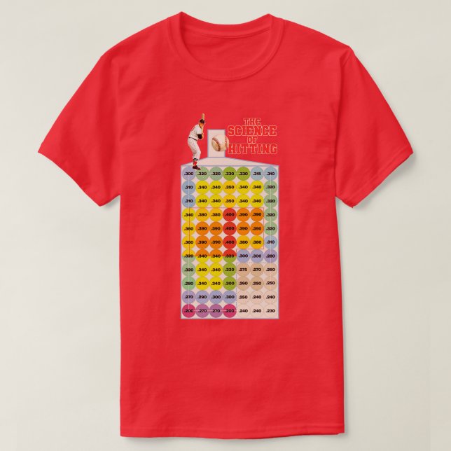 T-shirt La science de frapper le baseball rétro (Design devant)