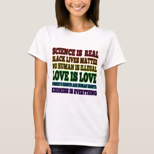 T-shirt La science est la vraie matière de vie noire
