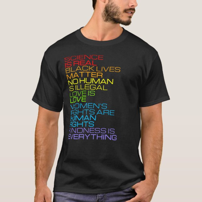 T-shirt La Science est la vraie matière noire LGBTQ des (Devant)