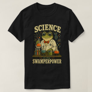 T-shirt La science est ma grenouille superpuissante scient