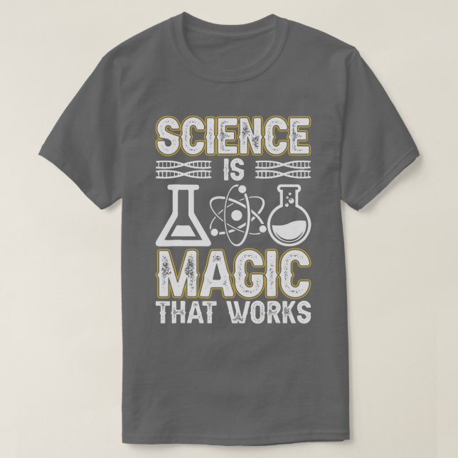 T-shirt La science est magique casquette OEuvres Scientifi (Design devant)