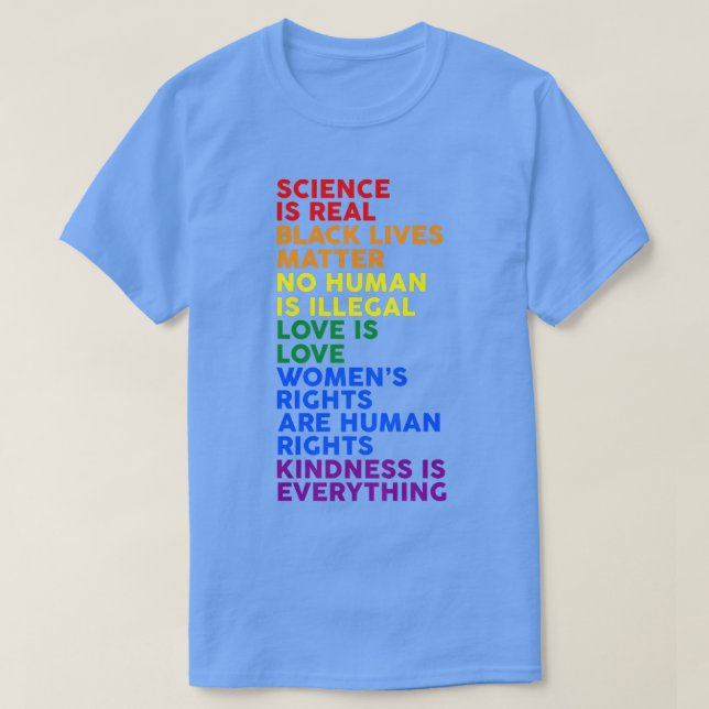 T-shirt La science gay pride est une vraie vie noire matiè (Design devant)