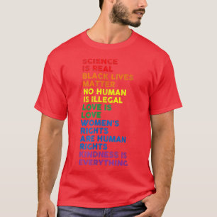 T-shirt La science gay pride est une vraie vie noire matiè