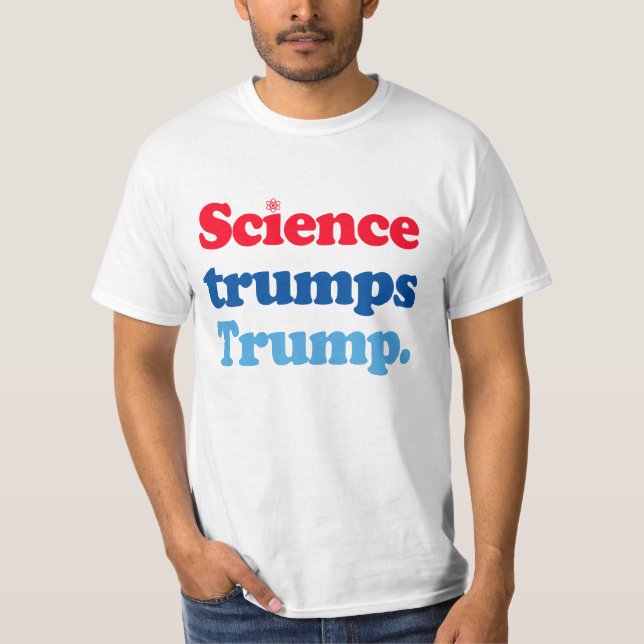 T-shirt La science l'emporte sur Trump (Devant)