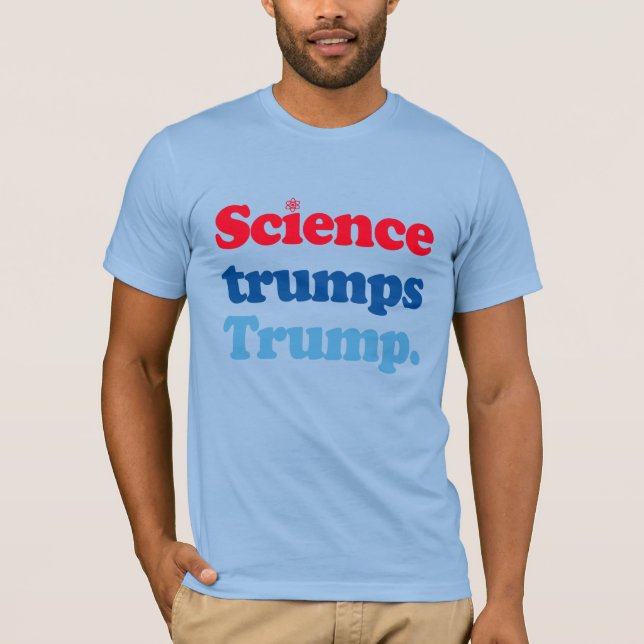 T-shirt La science l'emporte sur Trump (Devant)