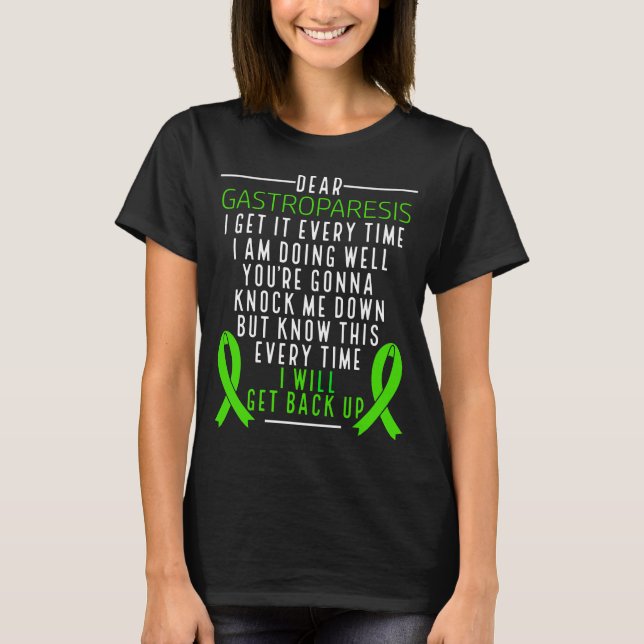 T-shirt La sensibilisation à la gastroparèse reviendra au  (Devant)
