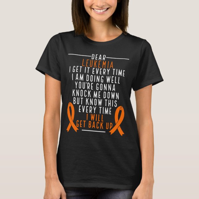 T-shirt La sensibilisation à la leucémie et le cancer du r (Devant)