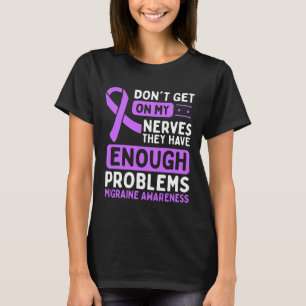 T-shirt La Sensibilisation À La Migraine Nerves Ruban Viol