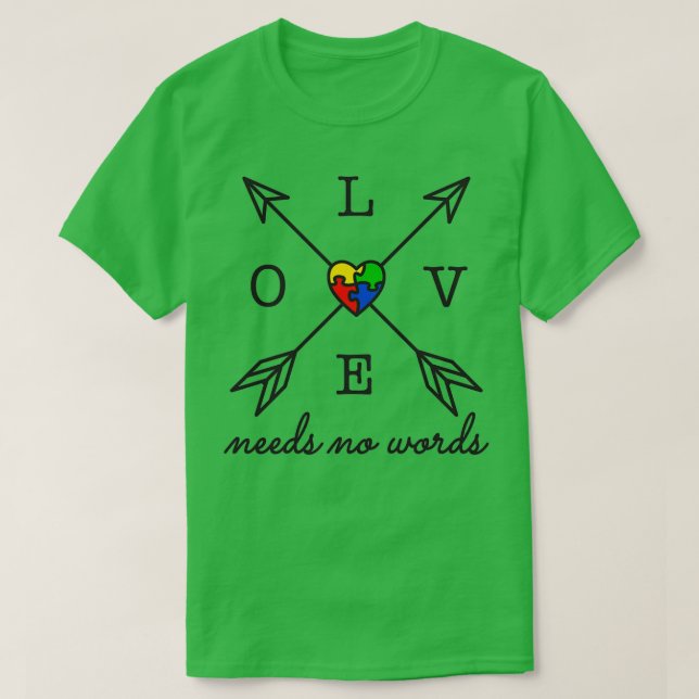 T-shirt La sensibilisation sur l'autisme de l'autisme n'a  (Design devant)