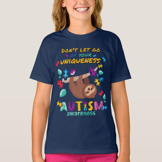 T-shirt La sensibilisation sur l'autisme ne laisse pas tom (Devant)