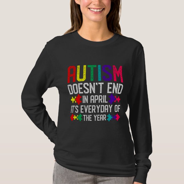 T-shirt La sensibilisation sur l'autisme Se Termine En Avr (Devant)