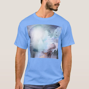 T-shirt La silhouette de la tête de la femme et les mains