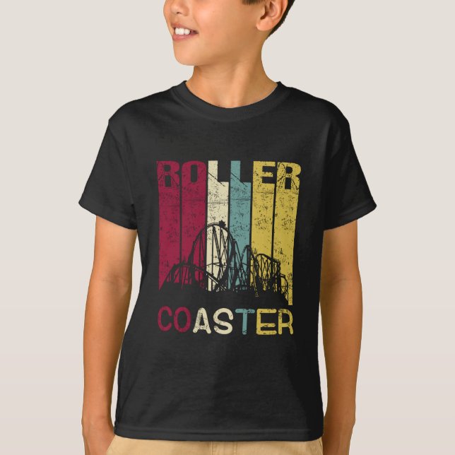 T-shirt La Silhouette de Roller Coaster (Devant)