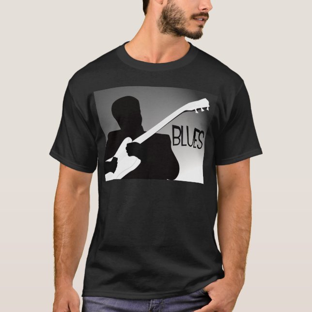 T-shirt La silhouette du joueur de bleus avec un (Devant)