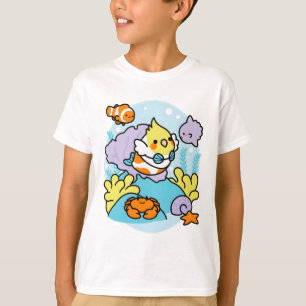 T-shirt La Sirène de la soie aux oiseaux magiques - Merbir