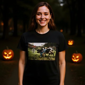 T-shirt La Sirène Laitière Et La Peinture D'Halloween Fant