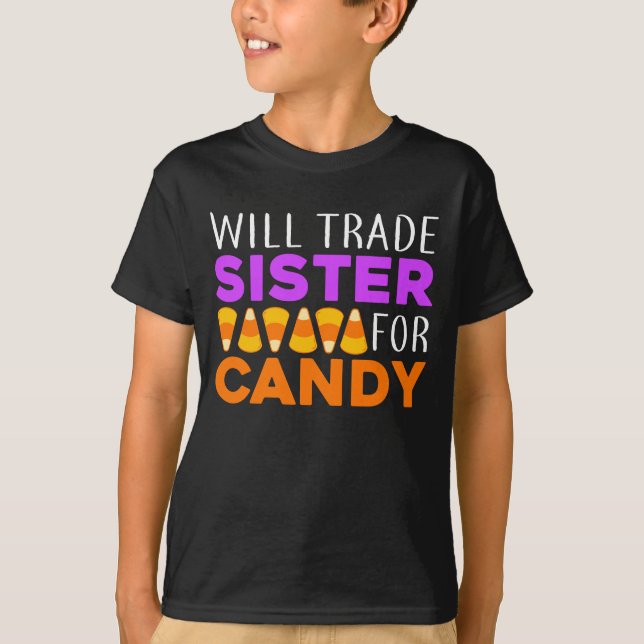 T-shirt La Soeur Du Commerce De Candy, drôle D'Halloween (Devant)