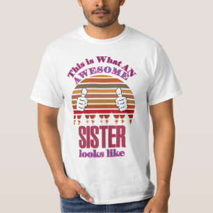 T-shirt la soeur ressemble à