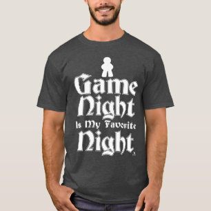T-shirt La soirée jeux est mon slogan amusant préféré