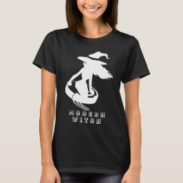 T-shirt La sorcière moderne d'Halloween est un nettoyeur r
