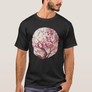 T-shirt La sphère géométrique de printemps de fleurs de ce