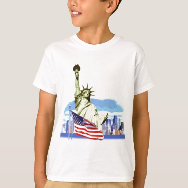 T-shirt La statue de la liberté à New York City (Devant)