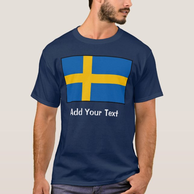 T-shirt La Suède - drapeau suédois (Devant)