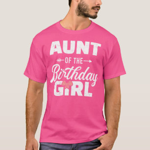 T-shirt La tante de la fille d'anniversaire jumelée à la f