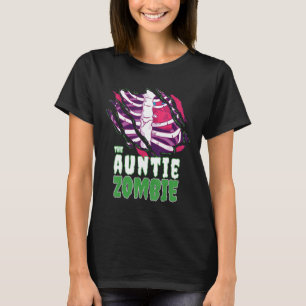 T-shirt La Tante Zombie Funny Halloween Famille Zombie Ma