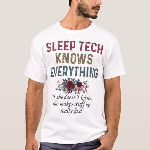 T-shirt La technologie du sommeil sait tout