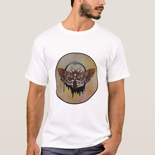 T-shirt La teigne de faucon de la tête de mort (Devant)