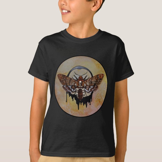 T-shirt La teigne de faucon de la tête de mort (Devant)